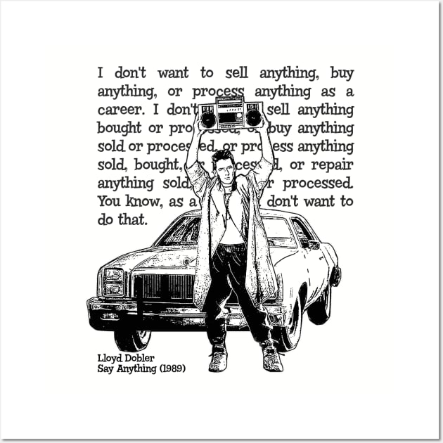 Say Anything Drawing Quote Wall Art by Alema Art